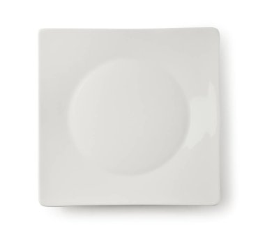 boş seramik plaka üzerinde beyaz izole