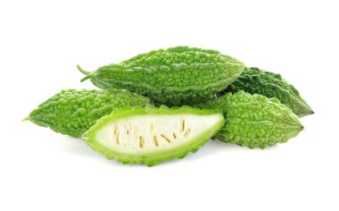 Acı kavun, beyaz arka plan üzerinde Bitter kabak