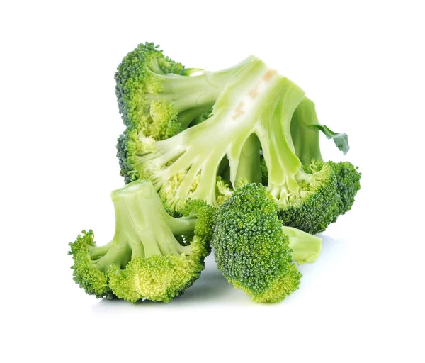 Brokoli Beyaz Bir Arkaplanda Izole Edilmiş — Stok fotoğraf