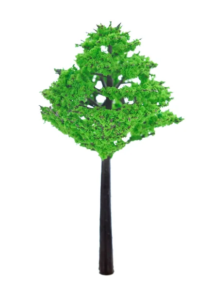 Plastové Strom Hračka Izolovaných Bílém Pozadí — Stock fotografie