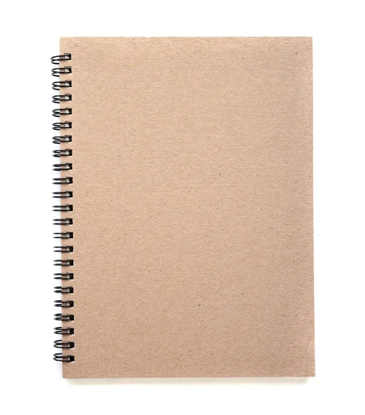 Notebook Branco Isolado Fundo Branco — Fotografia de Stock