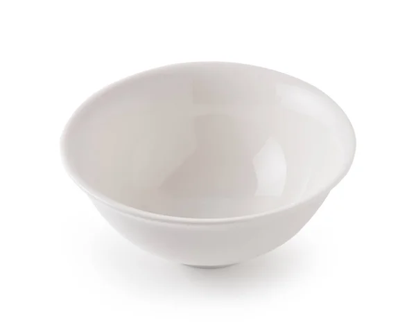 Ciotola Ceramica Bianca Isolata Sfondo Bianco — Foto Stock