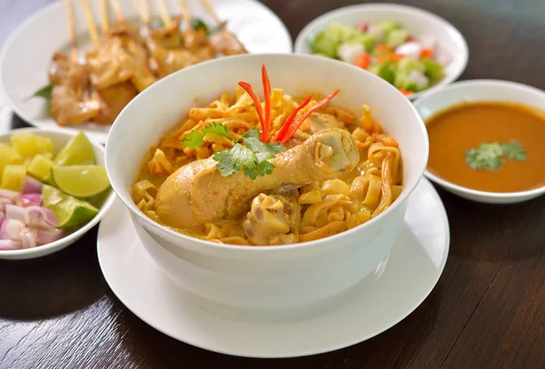Khao Soi Fideos Curry Comida Tailandesa — Foto de Stock