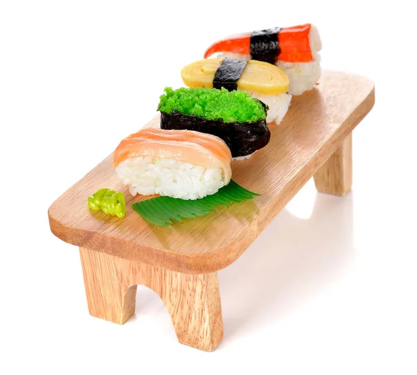 Sushi Een Witte Achtergrond — Stockfoto