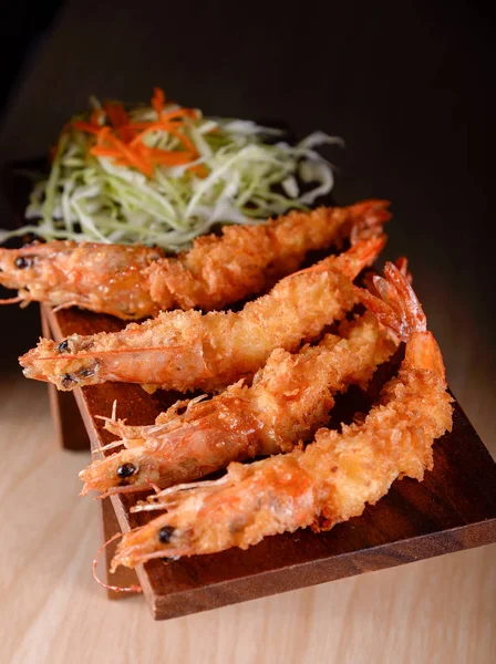 Japanische Küche Tempura Garnele Auf Hintergrund — Stockfoto