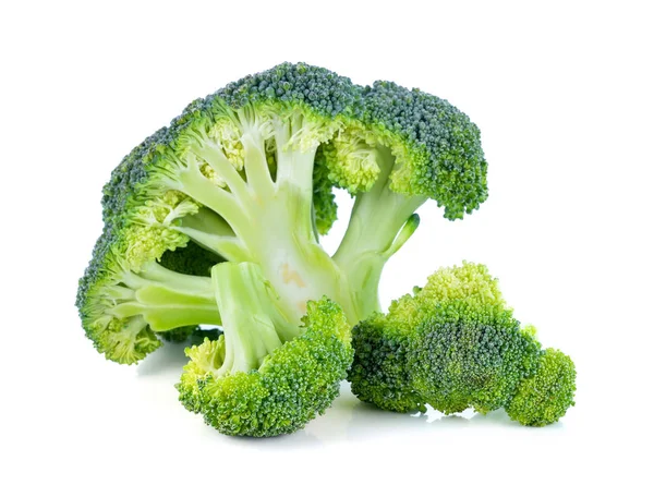 Čerstvé Brokolice Izolované Bílém Pozadí — Stock fotografie