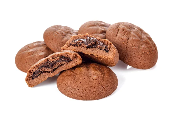 Cookies Geïsoleerd Een Witte Achtergrond Zoete Koekjes — Stockfoto