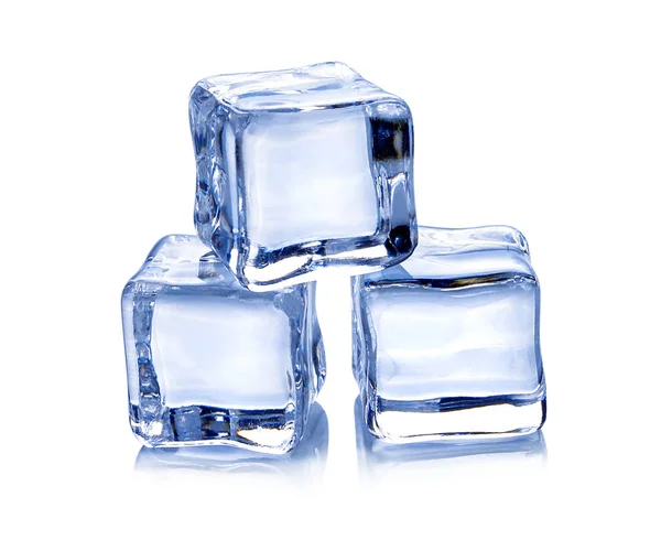 Ice Cubes White Background — Stock Photo, Image