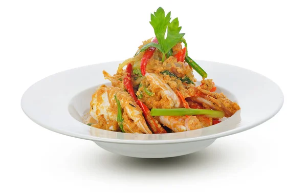 Thai Cuisine Fried Crab Curry Powder — Stock Photo, Image