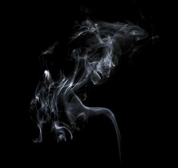 Füst Töredékek Fekete Alapon — Stock Fotó