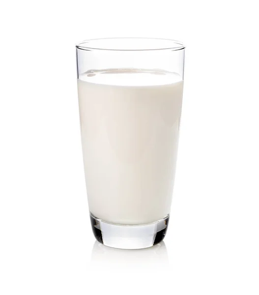 Glas Melk Geïsoleerd Wit — Stockfoto