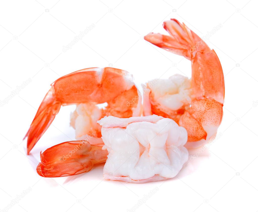 shrimps isolated on a white background