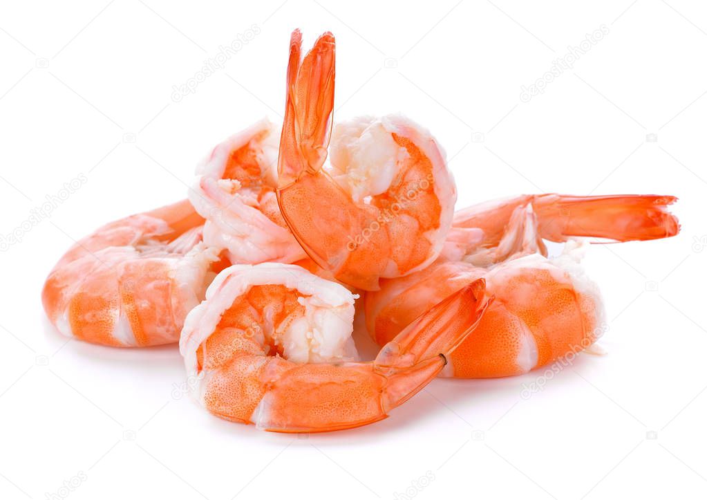 shrimps isolated on a white background