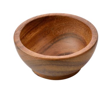 Tahta kase beyaz arka planda izole edilmiş.