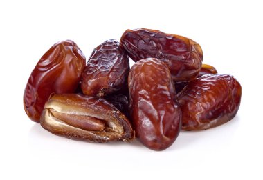 Beyaz arkaplanda izole edilmiş hurma ağaçları