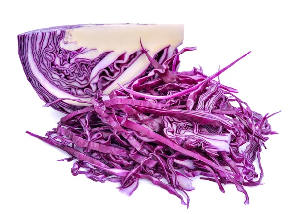 Rotkohl isoliert auf Weißkohl — Stockfoto