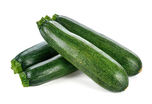 Färsk grön zucchini isolerad på vit bakgrund — Stockfoto