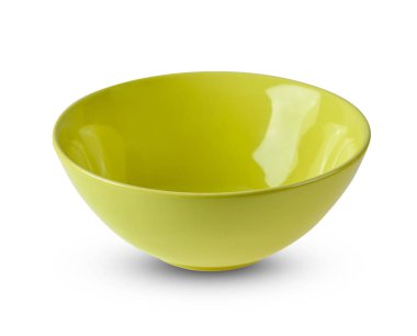 Beyaz arkaplanda seramik kase