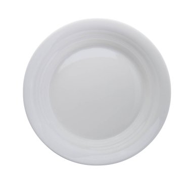 beyaz arkaplanda izole edilmiş beyaz plaka.