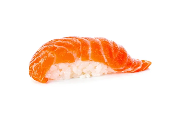 Суши из лосося на белом фоне . — стоковое фото