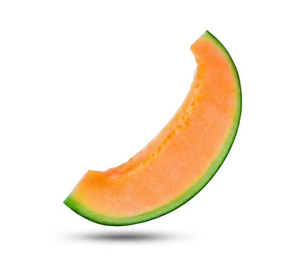 Melonenscheiben isoliert auf weißem Hintergrund — Stockfoto