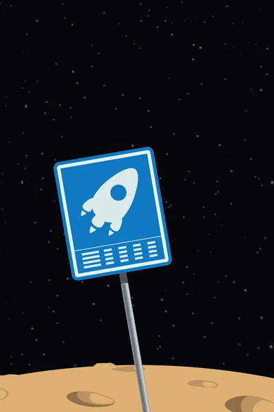 Signo de nave espacial — Vector de stock