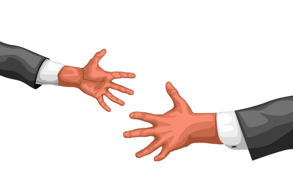 Hommes d'affaires poignée de main isolé — Image vectorielle