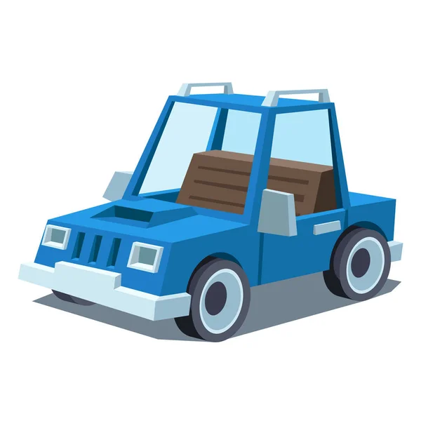 Cartoon bleu voiture — Image vectorielle