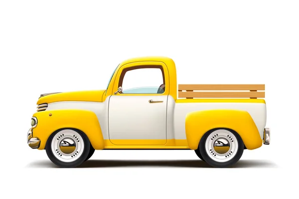 Retro twee kleur pickup — Stockvector