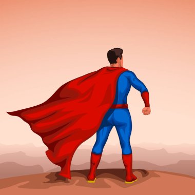 super hero back clipart