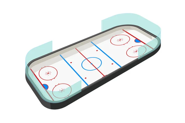 Pista de hockey sobre blanco — Vector de stock