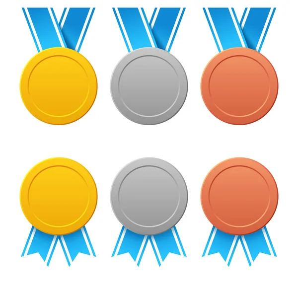 Три медалі набір — стоковий вектор
