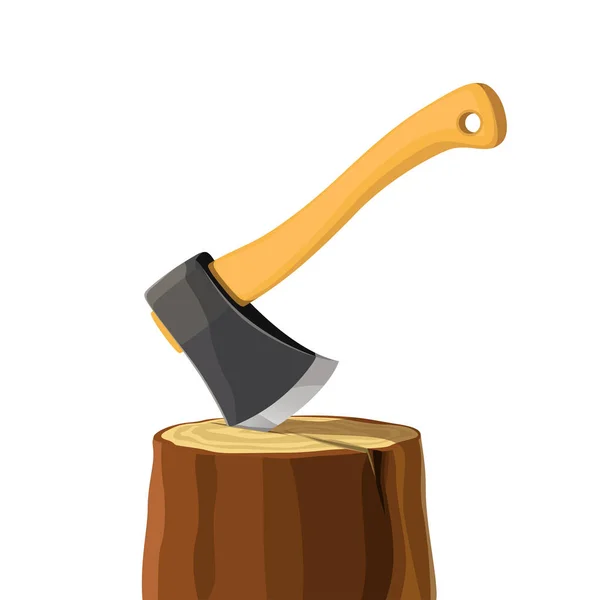 A csonkot Axe — Stock Vector