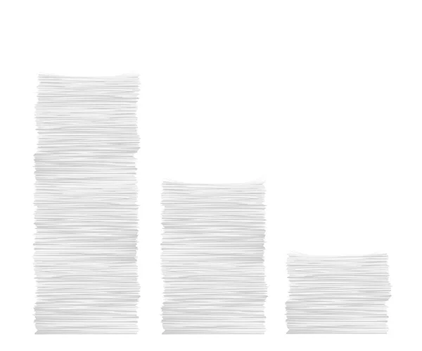 Ensemble de pile de papier — Image vectorielle