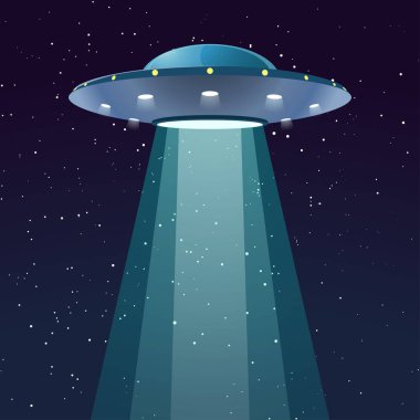 UFO ile gece ışık