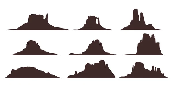 Woestijn moountains set — Stockvector