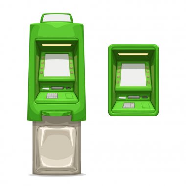 yeşil farklı atm'ler beyaz üzerine ayarlanmış