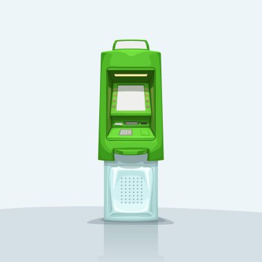 parlak arka plan üzerinde atm