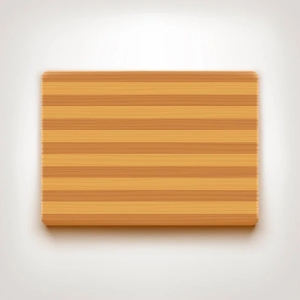明るい上に現実の木製のまな板 — ストックベクタ
