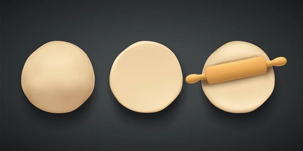 Collecte de pâte sur fond sombre — Image vectorielle