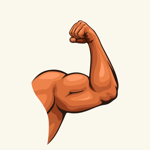 Emberi bicepsz odaad-ra fehér — Stock Vector