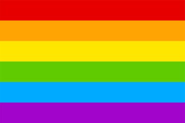 parlak renkli lgbt gökkuşağı bayrağının görüntüsü