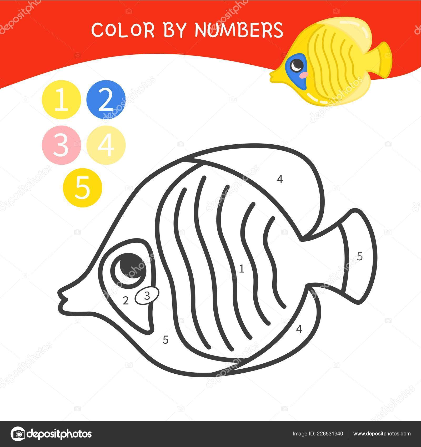 Coloring Book Children Cartoon Sea Animal — Stock Vector ... Coloring Book Children Cartoon Sea Animal — Stock Vector ...