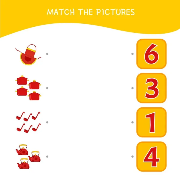 Counting Educational Children Game Math Kids Activity Sheet Match ...