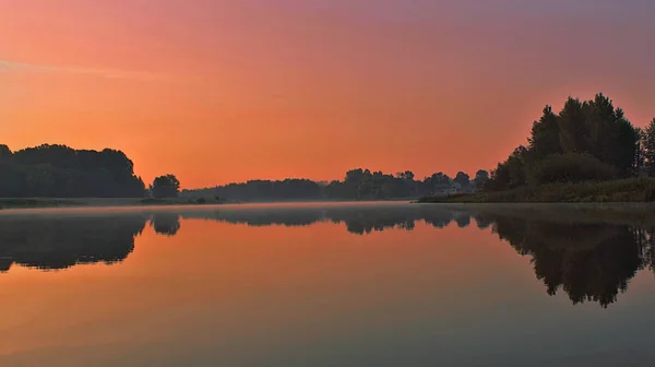 Pôr Sol Lago — Fotografia de Stock