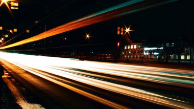 City gece taşıma ışık trafik