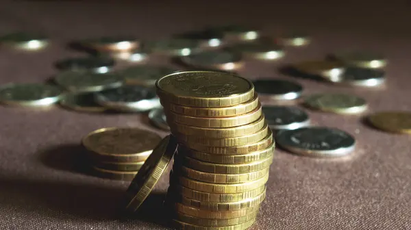 Altın sikke rubel sikke para destesi