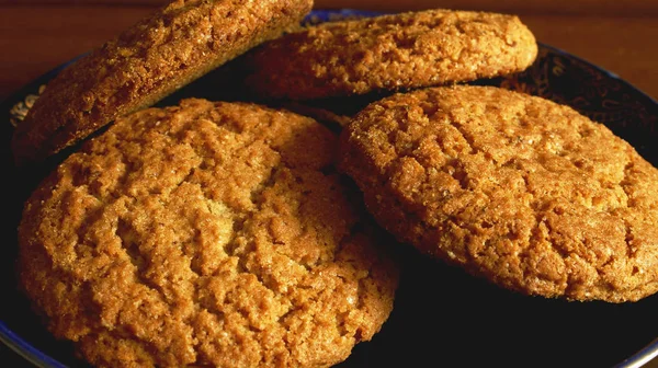 Pralin Havre Cookies Mat Frukost Socker — Stockfoto