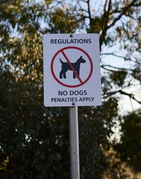 Dogs Sanciones Aplicar Signo — Foto de Stock