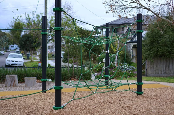 Verde Cuerda Gimnasio Selva Color Parque Durante Día — Foto de Stock